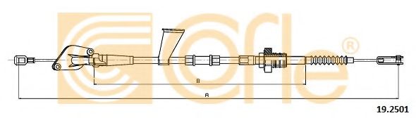 Трос, управление сцеплением COFLE 192501