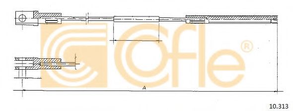 Трос, управление сцеплением COFLE 10313