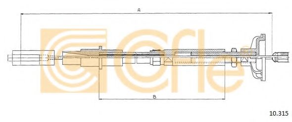 Трос, управление сцеплением COFLE 10315