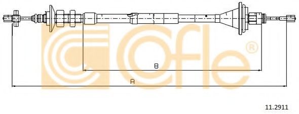 Трос, управление сцеплением COFLE 11.2911