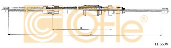 Трос, стояночная тормозная система COFLE 11.6594