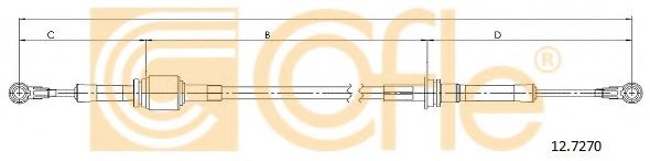 Трос, ступенчатая коробка передач COFLE 12.7270