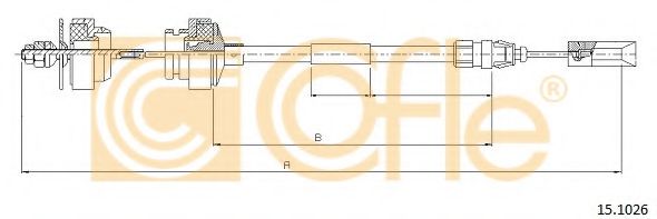 Трос, управление сцеплением COFLE 151026
