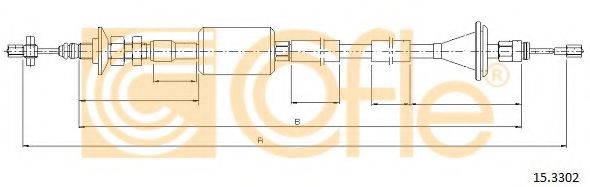 Трос, управление сцеплением COFLE 153302
