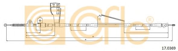 Трос, стояночная тормозная система COFLE 17.0369