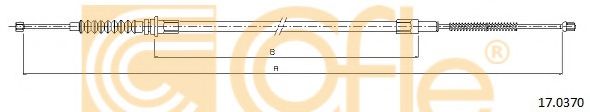 Трос, стояночная тормозная система COFLE 17.0370