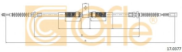 Трос, стояночная тормозная система COFLE 17.0377