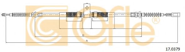 Трос, стояночная тормозная система COFLE 17.0379