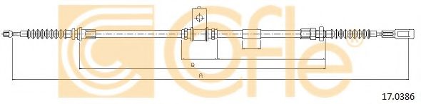 Трос, стояночная тормозная система COFLE 17.0386