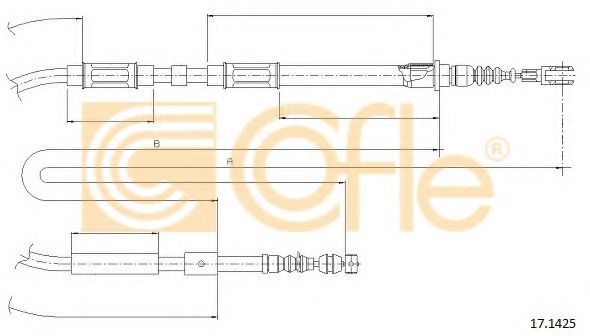 Трос, стояночная тормозная система COFLE 17.1425