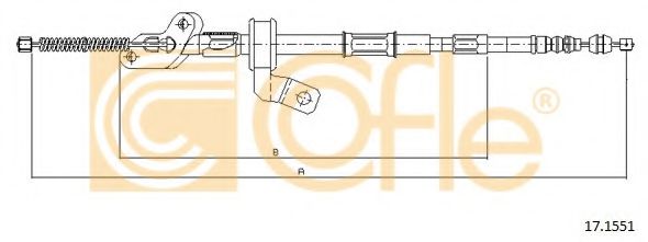 Трос, стояночная тормозная система COFLE 17.1551
