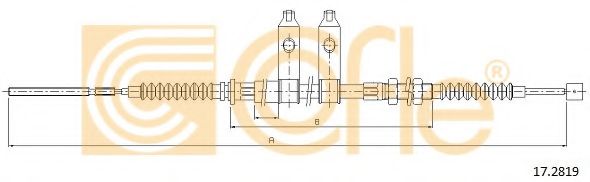Трос, стояночная тормозная система COFLE 17.2819