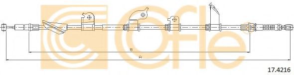 Трос, стояночная тормозная система COFLE 17.4216
