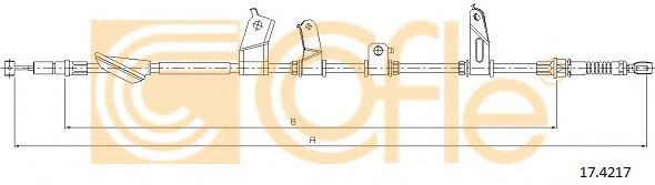 Трос, стояночная тормозная система COFLE 17.4217