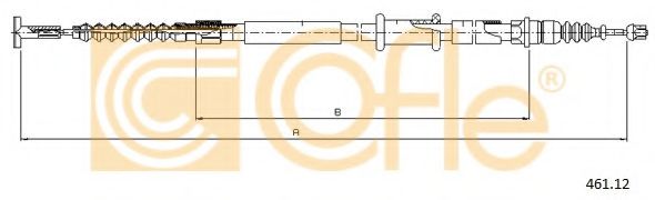 Трос, стояночная тормозная система COFLE 461.12