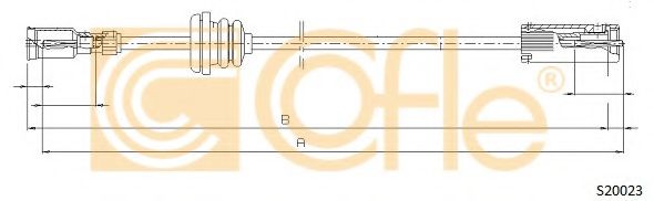 Тросик спидометра COFLE S20023