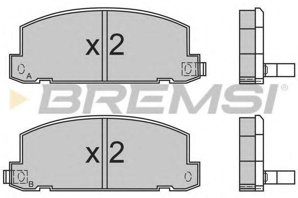 Комплект тормозных колодок, дисковый тормоз BREMSI BP2400