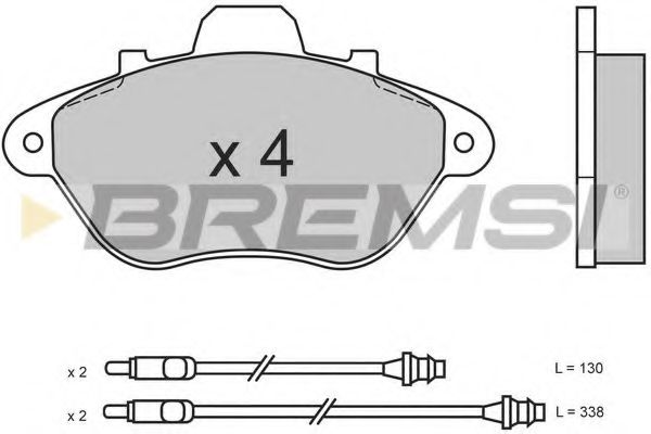Комплект тормозных колодок, дисковый тормоз BREMSI BP2465