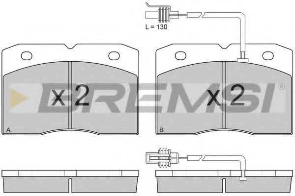 Комплект тормозных колодок, дисковый тормоз BREMSI BP2744