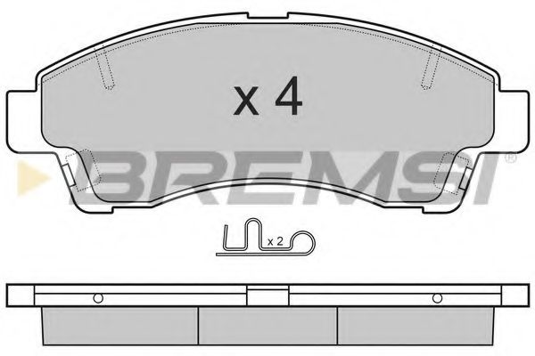 Комплект тормозных колодок, дисковый тормоз BREMSI BP2903