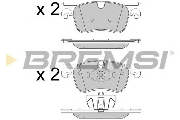 Комплект тормозных колодок, дисковый тормоз BREMSI BP3597