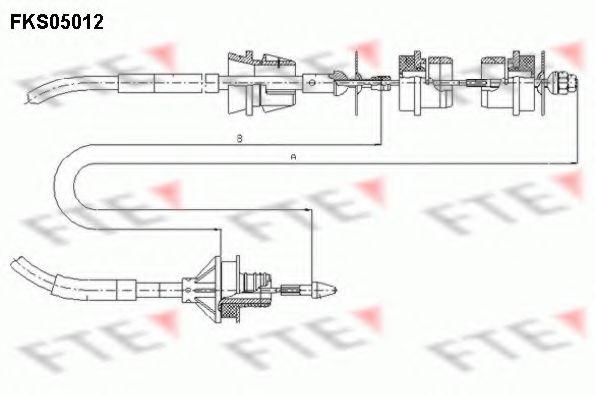 Трос, управление сцеплением FTE FKS05012