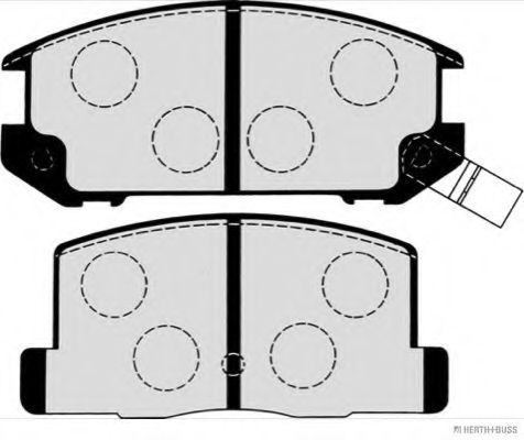 Комплект тормозных колодок, дисковый тормоз HERTH+BUSS JAKOPARTS 21760