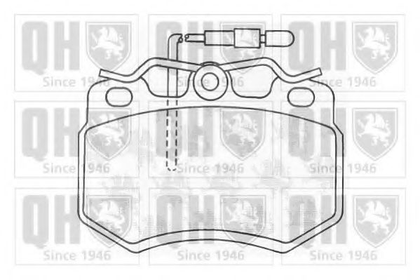 Комплект тормозных колодок, дисковый тормоз QUINTON HAZELL BP377