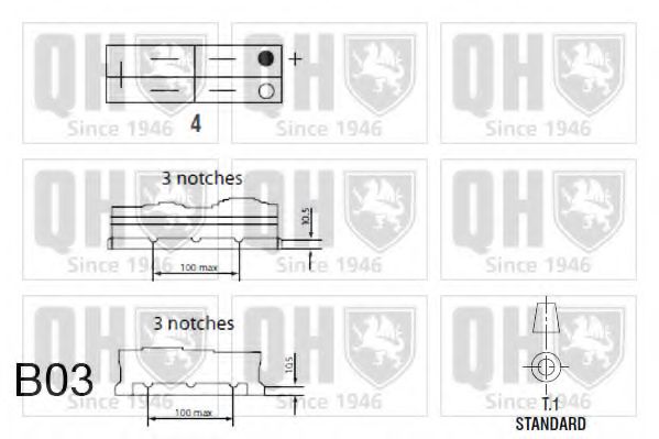 Стартерная аккумуляторная батарея QUINTON HAZELL QBT631C