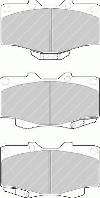 Комплект тормозных колодок, дисковый тормоз FERODO FSL797