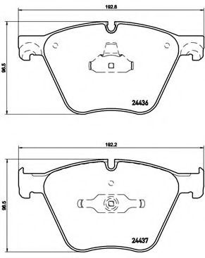 Комплект тормозных колодок, дисковый тормоз BREMBO P 06 073