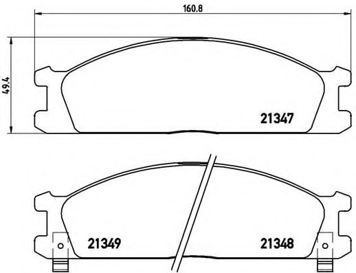 Комплект тормозных колодок, дисковый тормоз BREMBO P 24 026