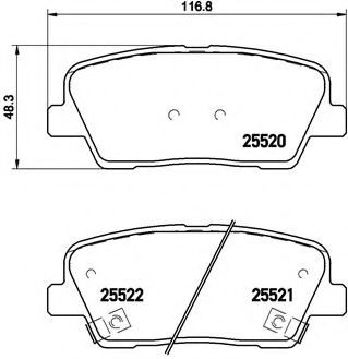 Комплект тормозных колодок, дисковый тормоз BREMBO P 30 063