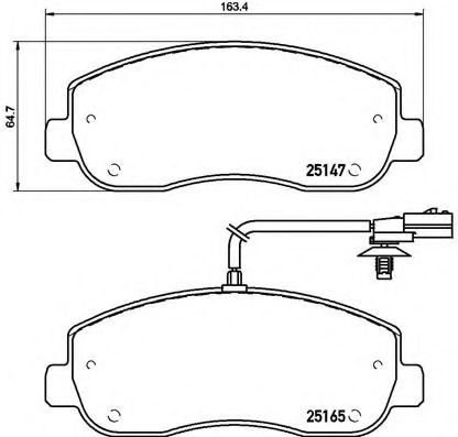 Комплект тормозных колодок, дисковый тормоз BREMBO P 68 062