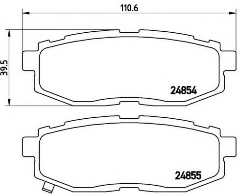 Комплект тормозных колодок, дисковый тормоз BREMBO P 78 018