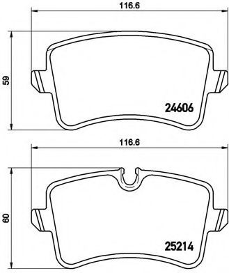 Комплект тормозных колодок, дисковый тормоз BREMBO P 85 119