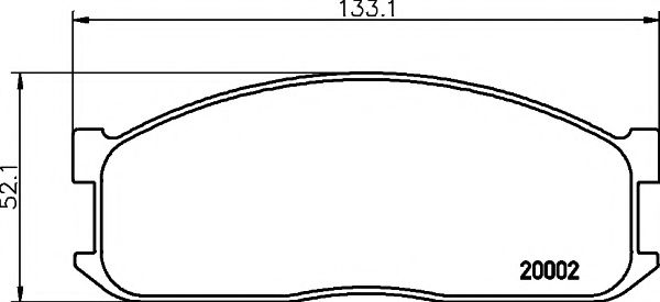 Комплект тормозных колодок, дисковый тормоз MINTEX MDB1346