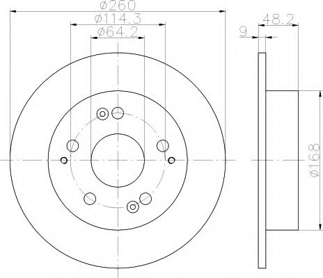 Тормозной диск MINTEX MDC2508
