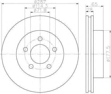Тормозной диск MINTEX MDC2447