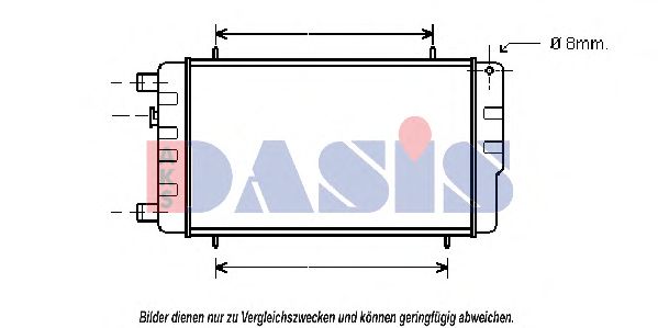 Радиатор, охлаждение двигателя AKS DASIS 020010N