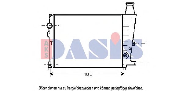 Радиатор, охлаждение двигателя AKS DASIS 060080N