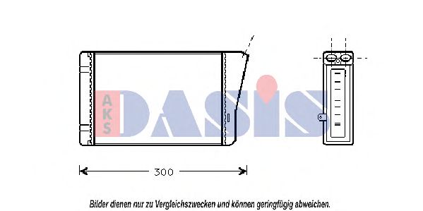 Теплообменник, отопление салона AKS DASIS 159030N