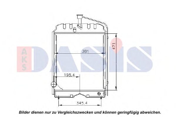 Радиатор, охлаждение двигателя AKS DASIS 440009N
