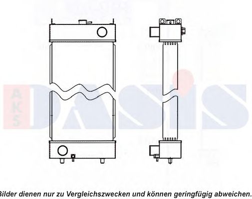 Радиатор, охлаждение двигателя AKS DASIS 450151N