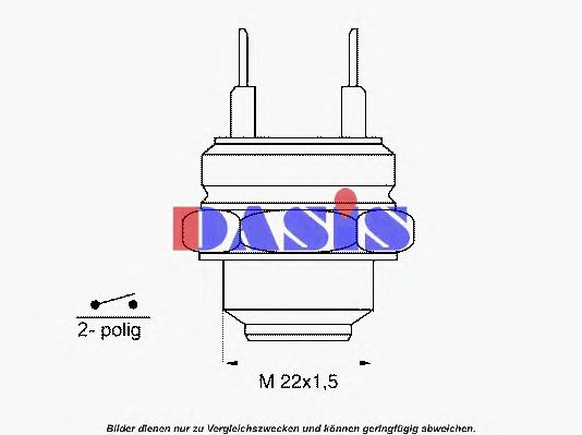 Термовыключатель, вентилятор радиатора AKS DASIS 1322