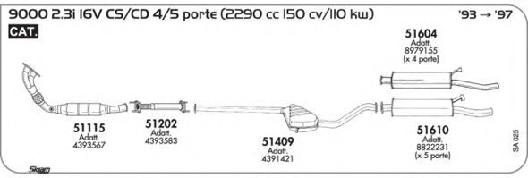 Система выпуска ОГ AKS DASIS SGSA025