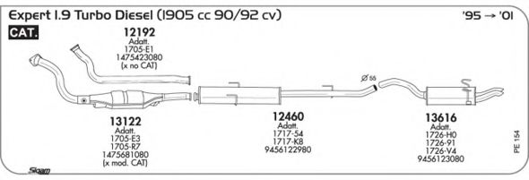 Система выпуска ОГ AKS DASIS SGPE154