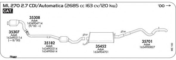 Система выпуска ОГ AKS DASIS SGME100