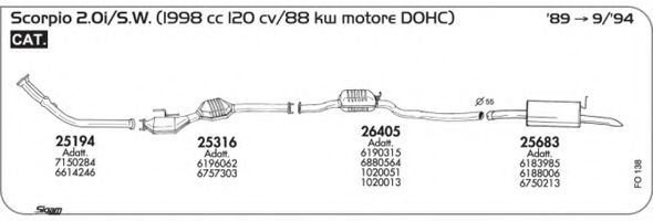 Система выпуска ОГ AKS DASIS SGFO138