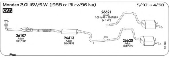 Система выпуска ОГ AKS DASIS SGFO126